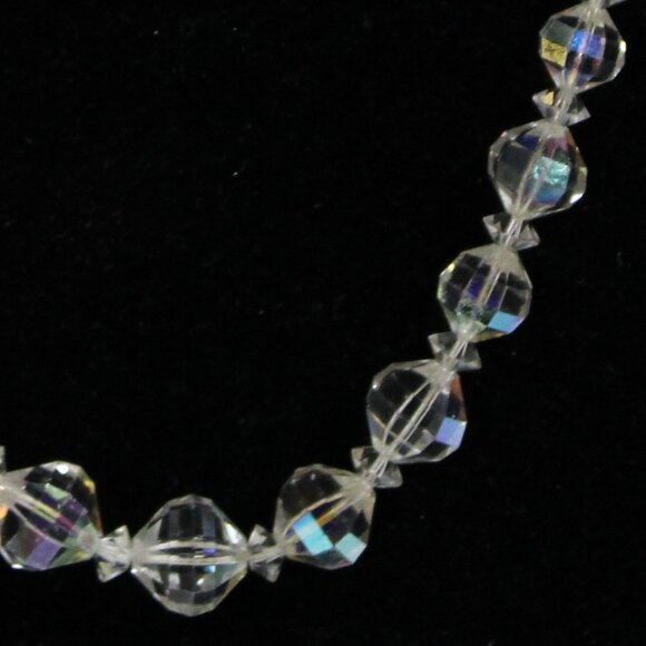 1950's Aurora Borealis Crystal Necklace 30 Inch Vintage - Picture 2 of 13